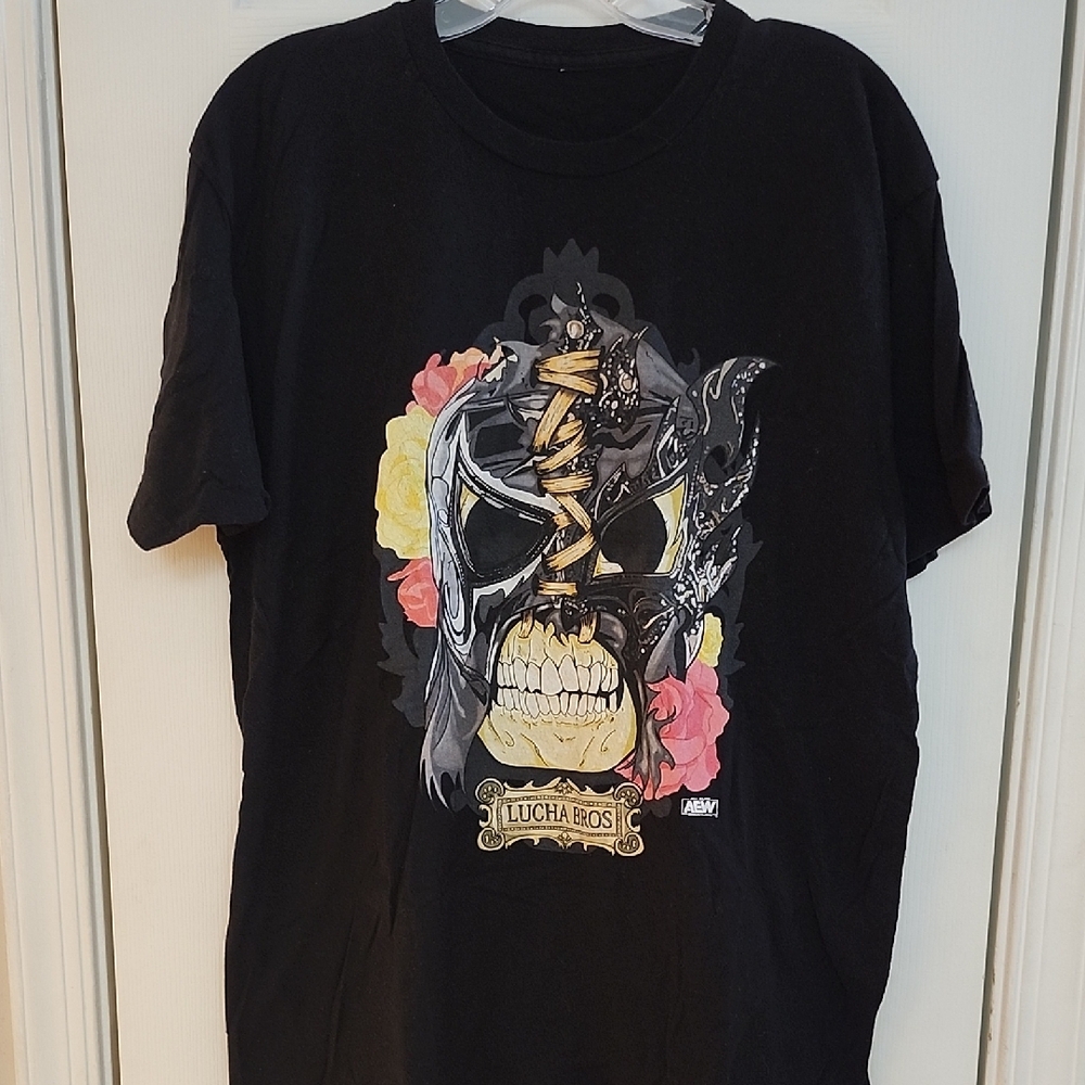 AEW Lucha Bros Stitched Penta Rey Fenix Graphic Tee - Black
